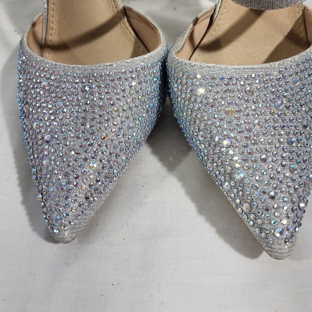 Bigtree Womens Sparkly Shimmery Pointed Toe Heels… - image 5